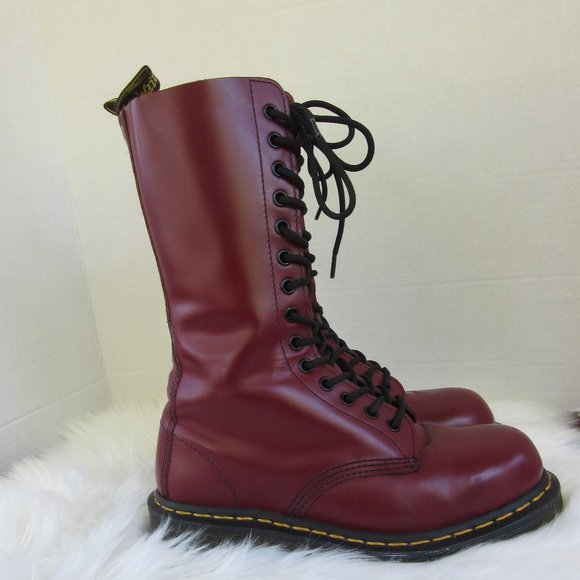 Dr. Martens Shoes - Dr. Martens 1940 14 Eye Lace Up Leather Boots Sz 7/UK Size 5